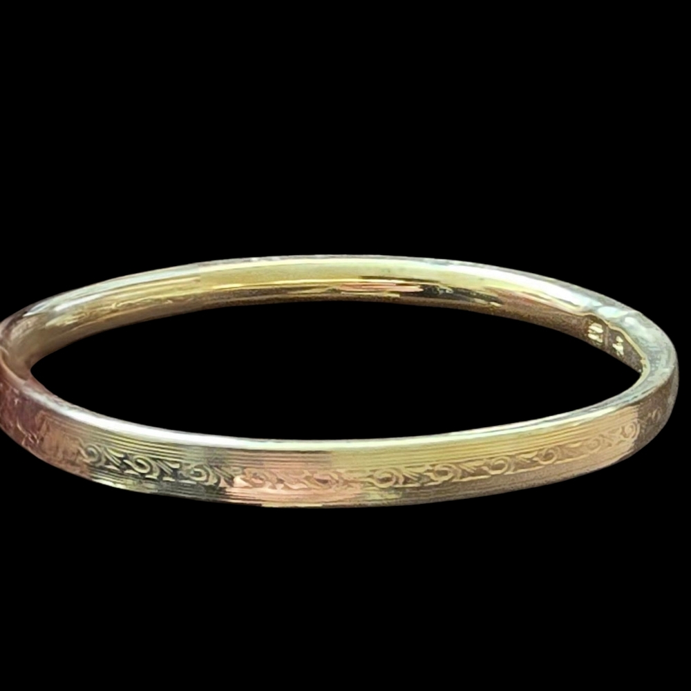 Vintage Ballou Baby/Child's 12K Gold filled Etched Bracelet Excellent Condition